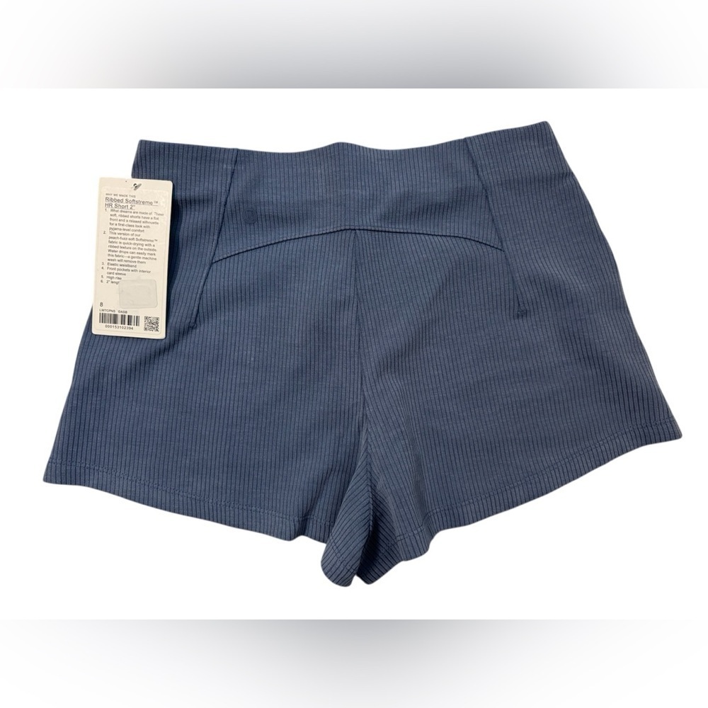 Lululemon Ribbed Softstreme High-Rise Short 2" in Oasis Blue - Picture 7 of 7